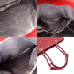 CHANEL Caviar Skin Chain Shoulder Bag Red PST Silver Hardware R801073