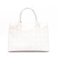 Christian Dior Cannage Tote Bag, Leather, White, Silver Hardware