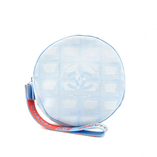 CHANEL New Travel Line Pouch, Nylon, Blue