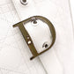 Christian Dior Cannage Tote Bag, Leather, White, Silver Hardware