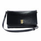 Burberry Shoulder Bag Black Leather Black TB Logo Gold Hardware R801591