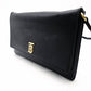 Burberry Shoulder Bag Black Leather Black TB Logo Gold Hardware R801591