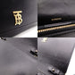 Burberry Shoulder Bag Black Leather Black TB Logo Gold Hardware R801591