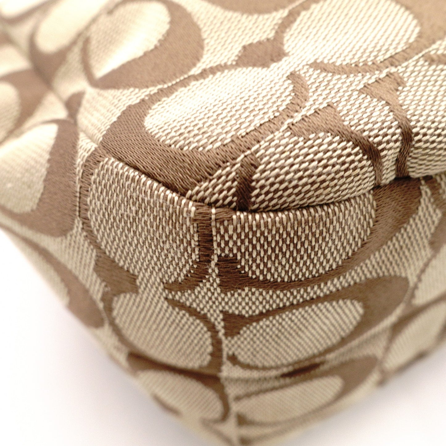 COACH Soho Signature Shoulder Bag, Canvas and Leather, Beige Tote Bag