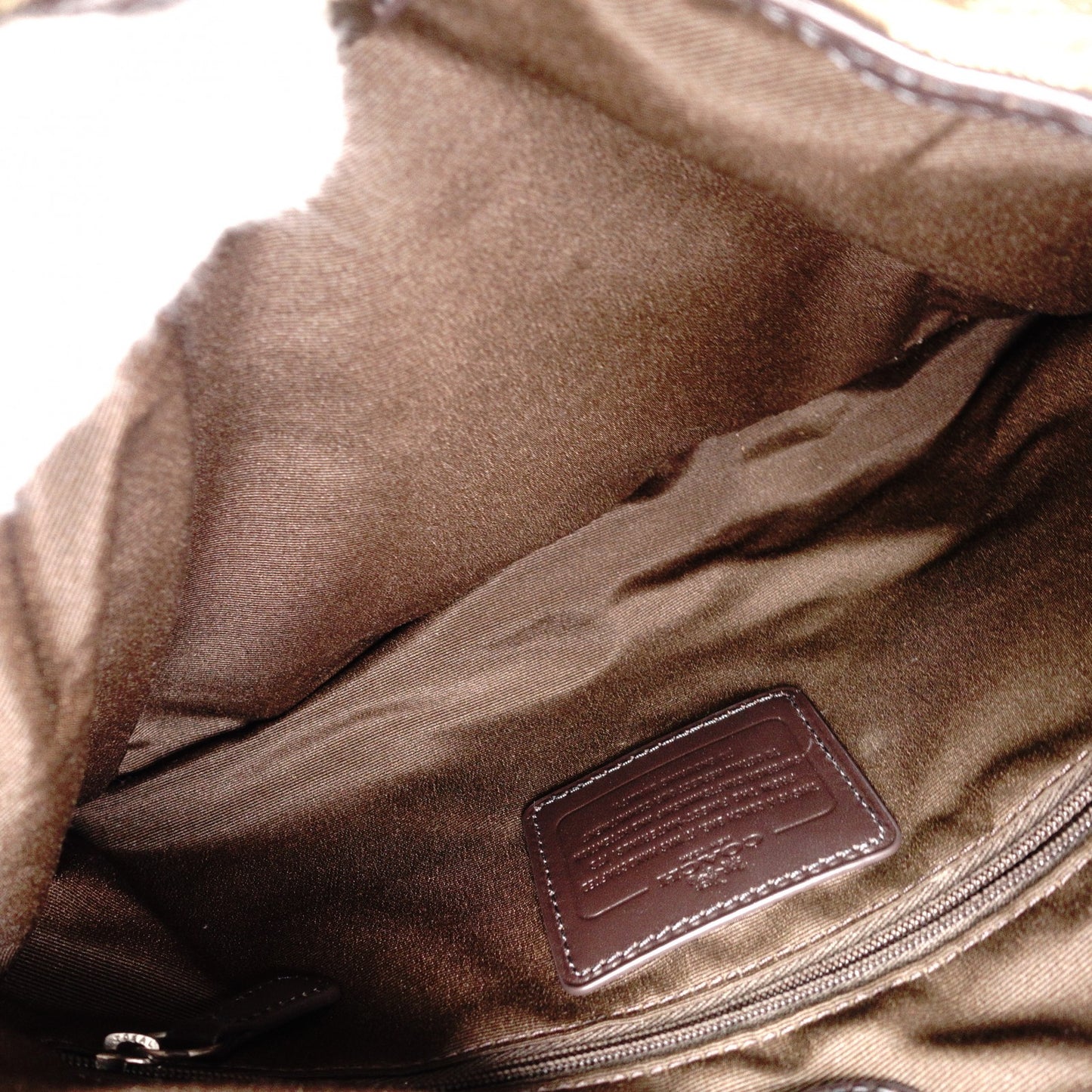 COACH Soho Signature Shoulder Bag, Canvas and Leather, Beige Tote Bag