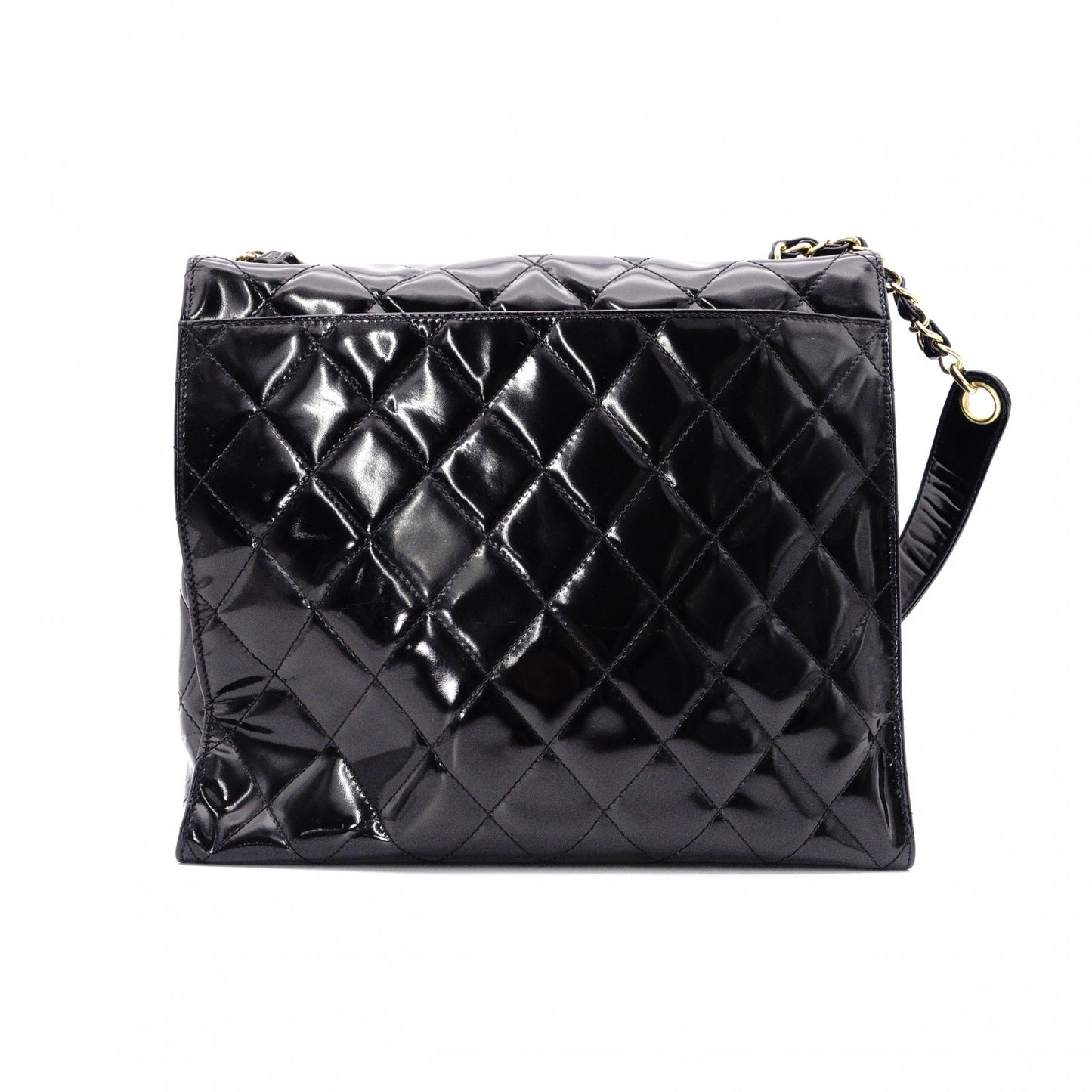 CHANEL シャネル ショルダーバッグ パテントレザー ブラック【中古】 レディース