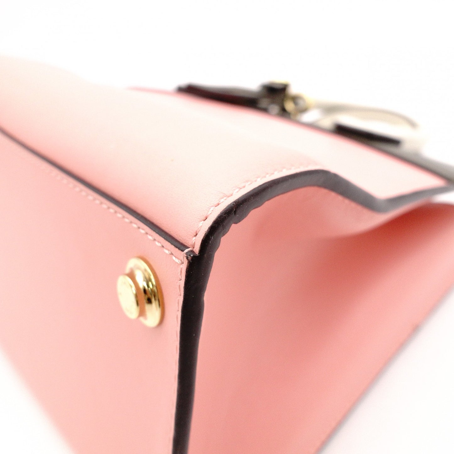 LOUIS VUITTON City Steamer PM Handbag, Leather, Pink, Khaki, Gold Hardware