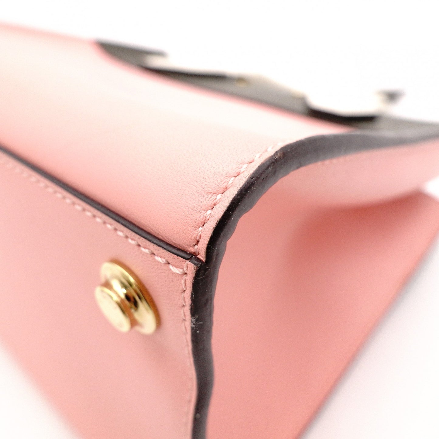 LOUIS VUITTON City Steamer PM Handbag, Leather, Pink, Khaki, Gold Hardware