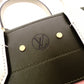 LOUIS VUITTON City Steamer PM Handbag, Leather, Pink, Khaki, Gold Hardware
