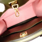 LOUIS VUITTON City Steamer PM Handbag, Leather, Pink, Khaki, Gold Hardware