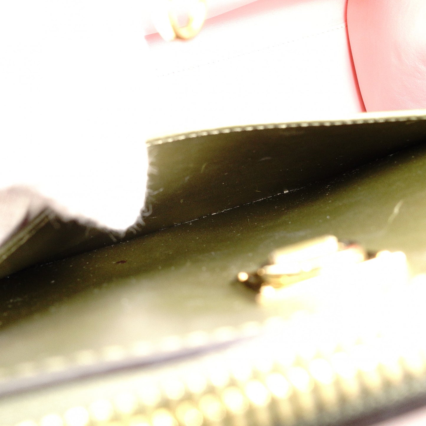 LOUIS VUITTON City Steamer PM Handbag, Leather, Pink, Khaki, Gold Hardware