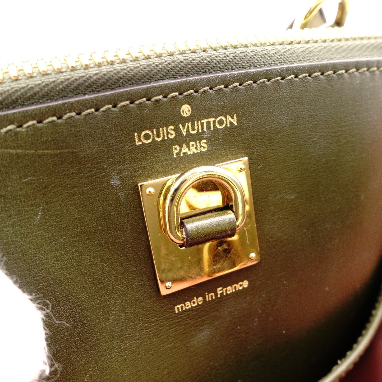 LOUIS VUITTON City Steamer PM Handbag, Leather, Pink, Khaki, Gold Hardware