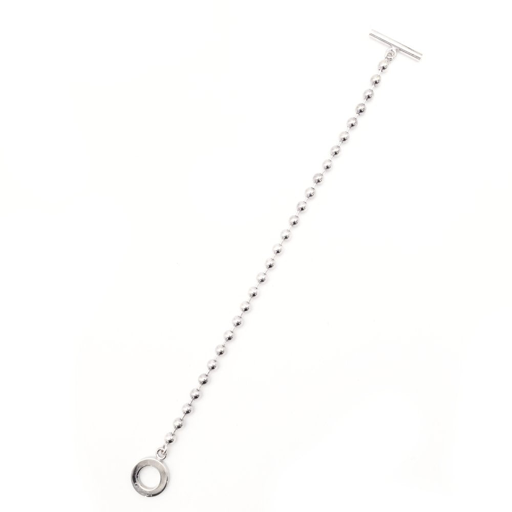 GUCCI Chain Lariat Bracelet Silver 925 Ball Silver Approx. 19g 7-10-502