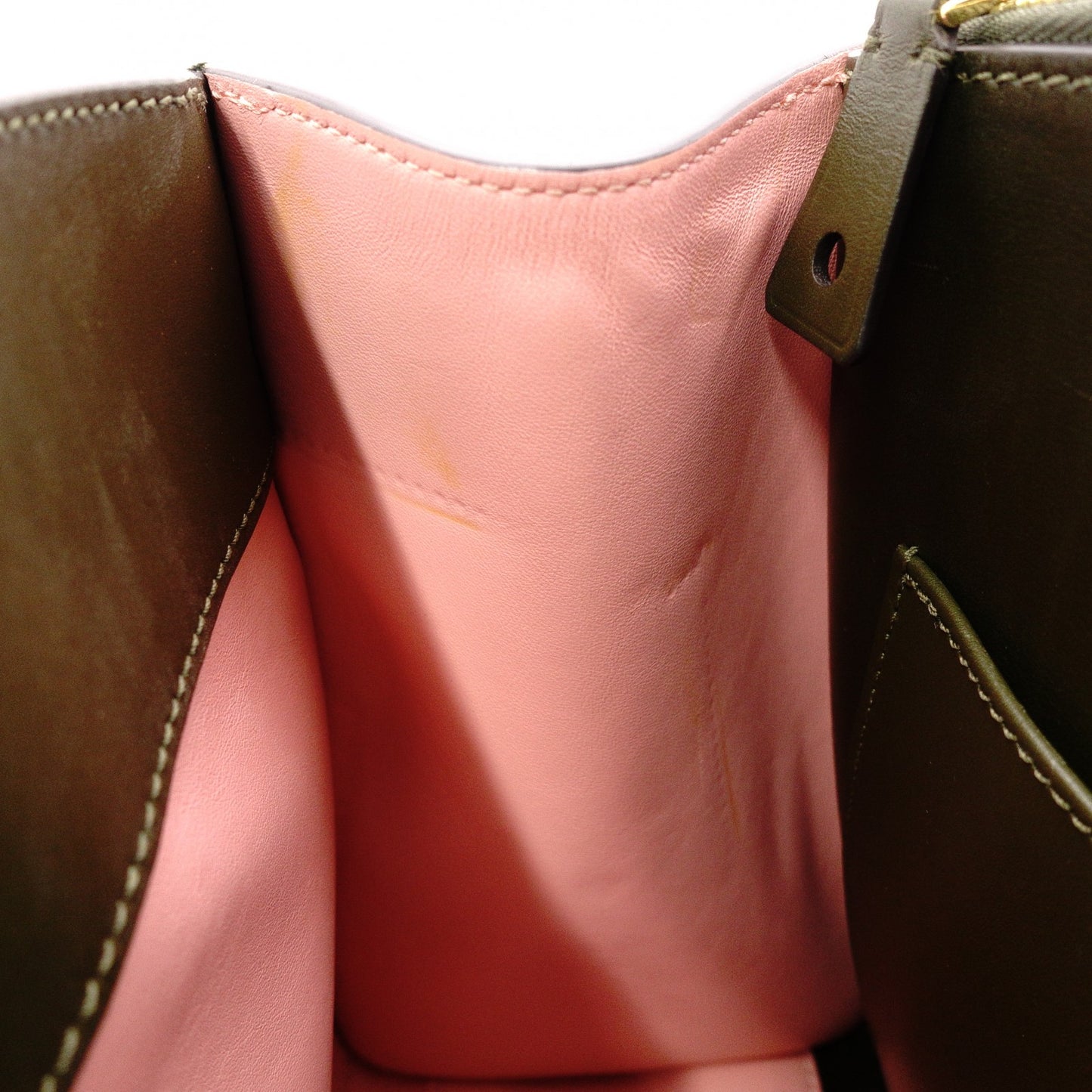 LOUIS VUITTON City Steamer PM Handbag, Leather, Pink, Khaki, Gold Hardware