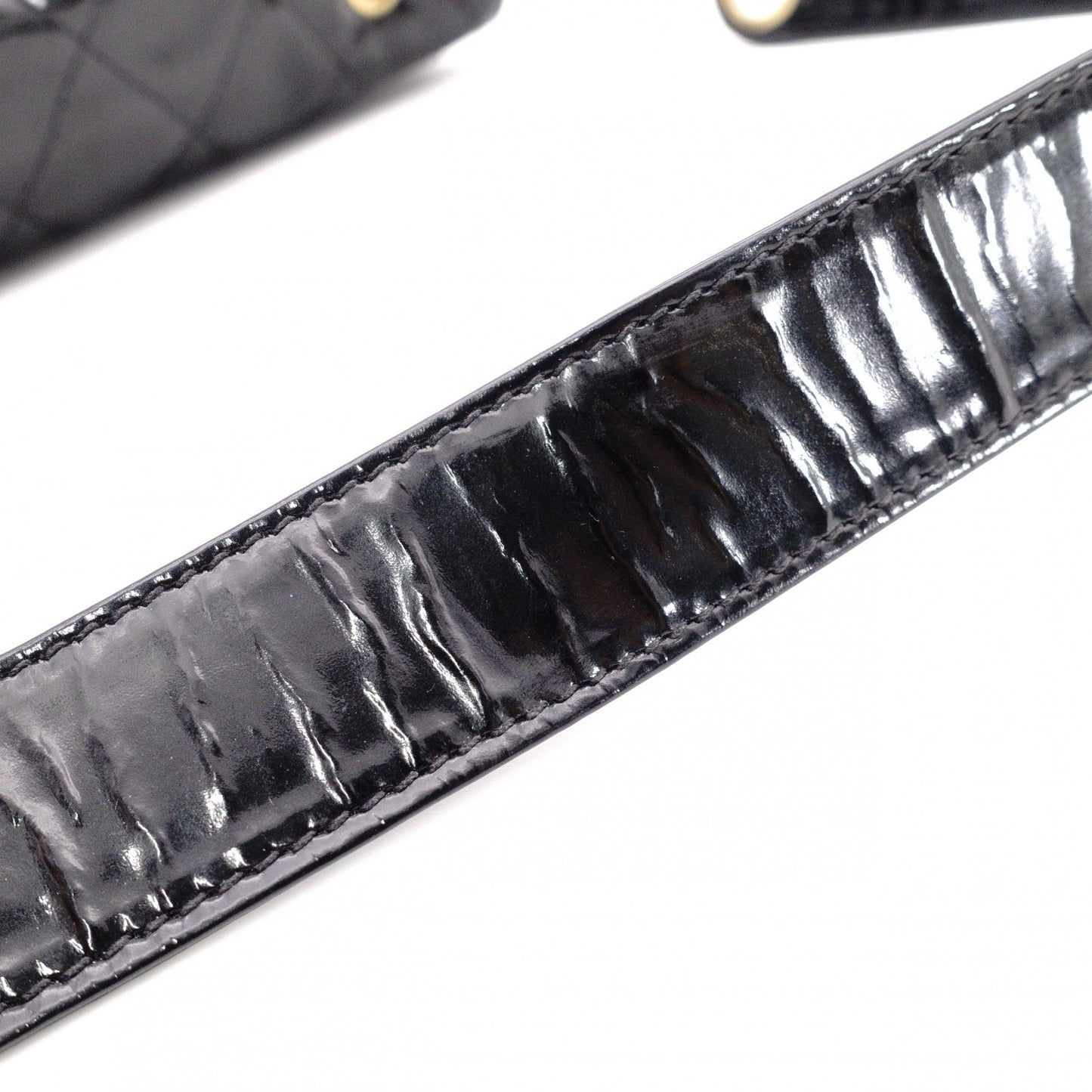 CHANEL シャネル ショルダーバッグ パテントレザー ブラック【中古】 レディース