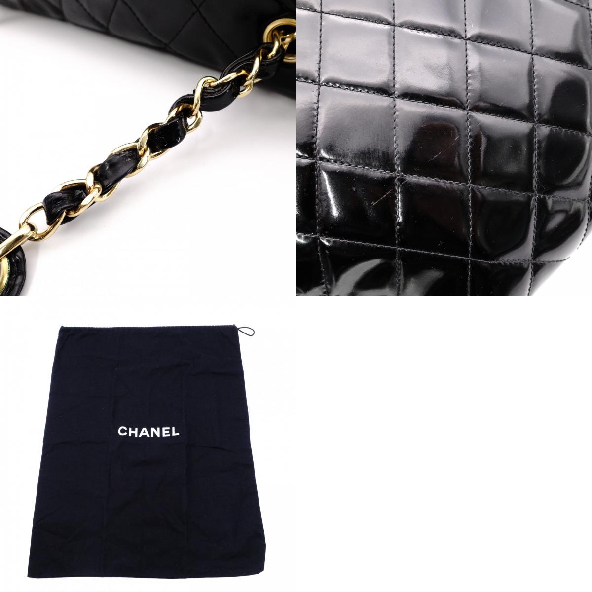 CHANEL シャネル ショルダーバッグ パテントレザー ブラック【中古】 レディース