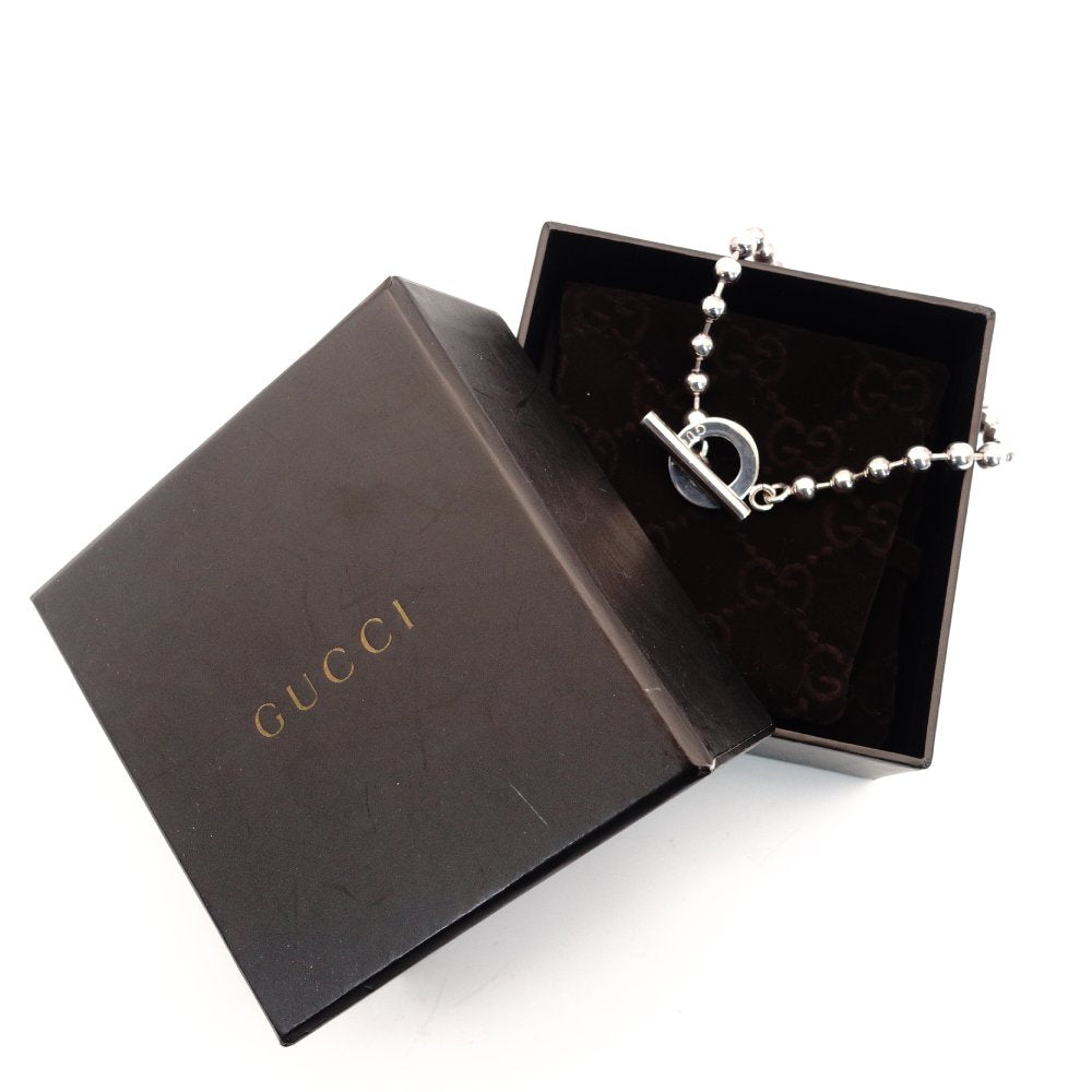 GUCCI Chain Lariat Bracelet Silver 925 Ball Silver Approx. 19g 7-10-502