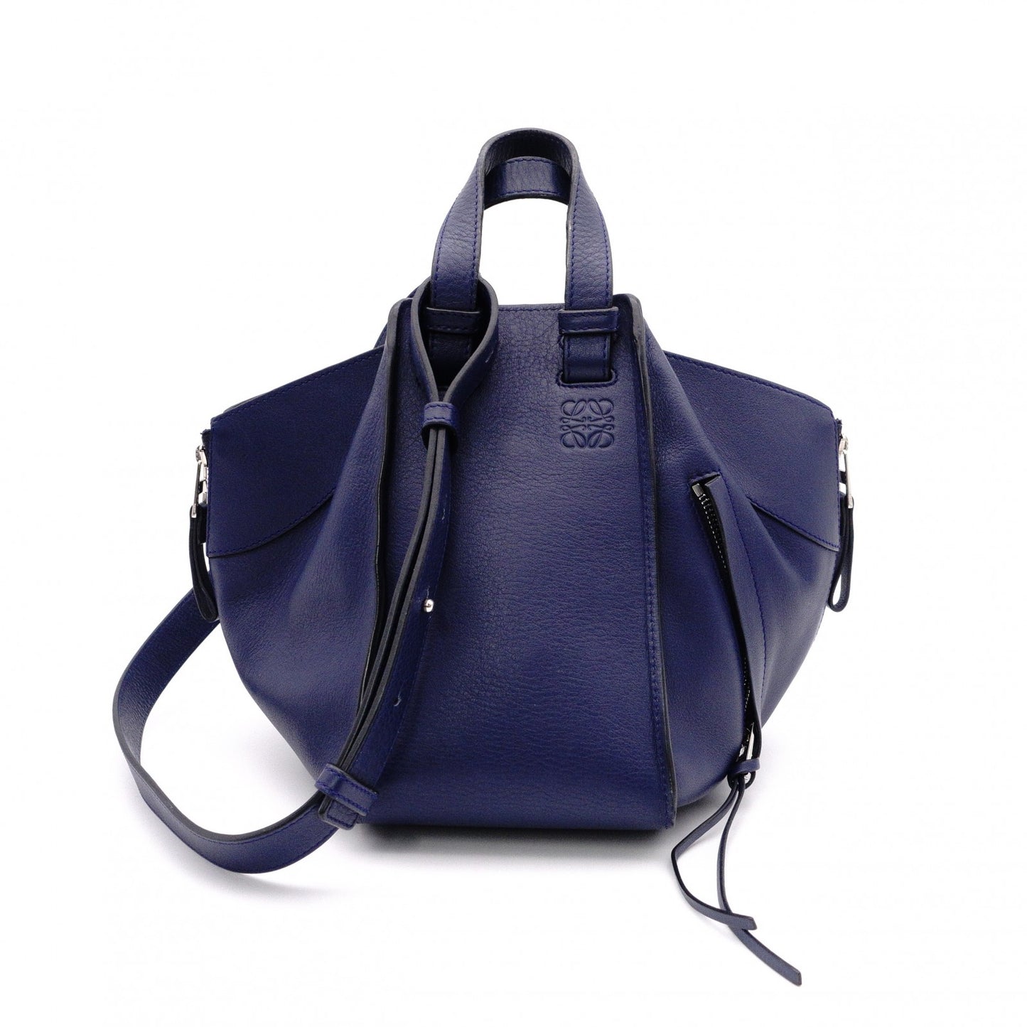 LOEWE Hammock Small Handbag, Leather, Blue, 2-Way Shoulder Bag