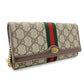 GUCCI Off-Dia GG Marmont PVC Leather Chain Wallet 546592 Crossbody Beige Brown Sherry Line 7-10-306