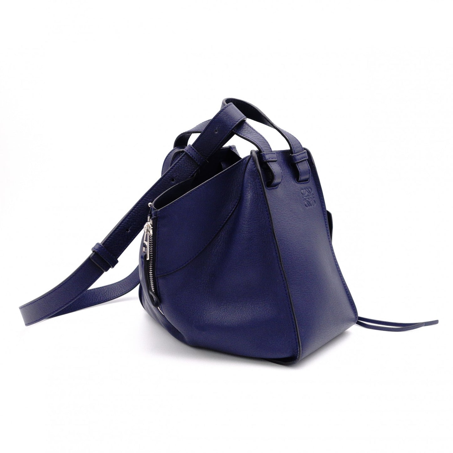 LOEWE Hammock Small Handbag, Leather, Blue, 2-Way Shoulder Bag