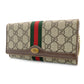 GUCCI Off-Dia GG Marmont PVC Leather Chain Wallet 546592 Crossbody Beige Brown Sherry Line 7-10-306