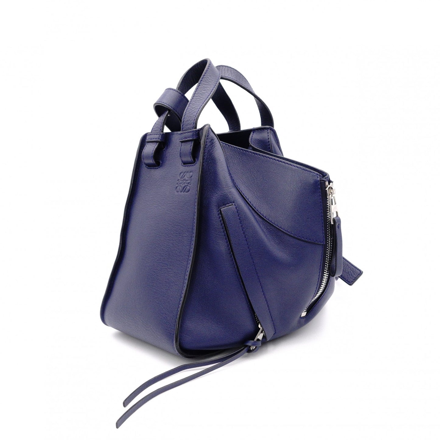 LOEWE Hammock Small Handbag, Leather, Blue, 2-Way Shoulder Bag
