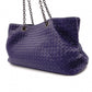 BOTTEGAVENETA Bottega Veneta Intrecciato Shoulder Bag, Leather, Navy, Tote Bag
