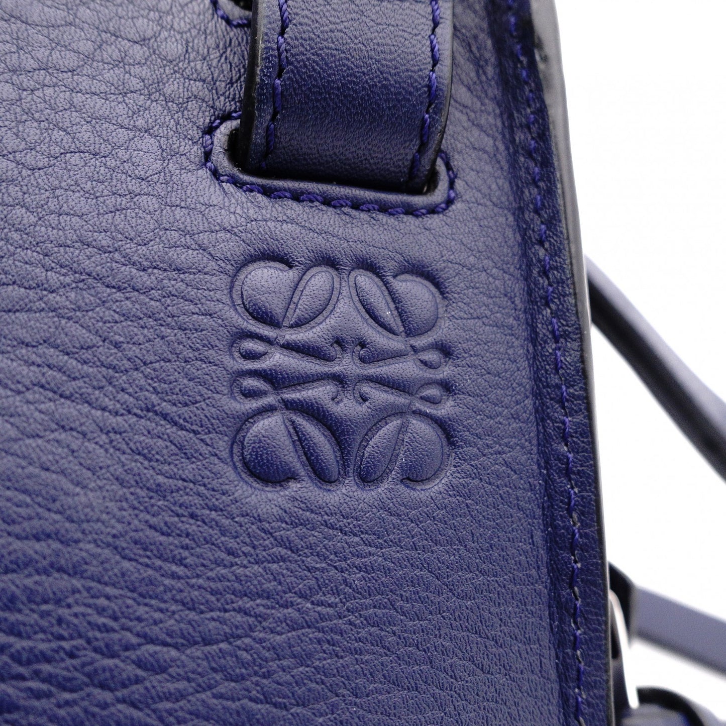 LOEWE Hammock Small Handbag, Leather, Blue, 2-Way Shoulder Bag