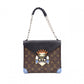 LOUIS VUITTON Tribal Mask Pochette GM Monogram Canvas Shoulder Bag, PVC/Leather, Brown