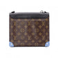 LOUIS VUITTON Tribal Mask Pochette GM Monogram Canvas Shoulder Bag, PVC/Leather, Brown