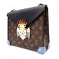 LOUIS VUITTON Tribal Mask Pochette GM Monogram Canvas Shoulder Bag, PVC/Leather, Brown