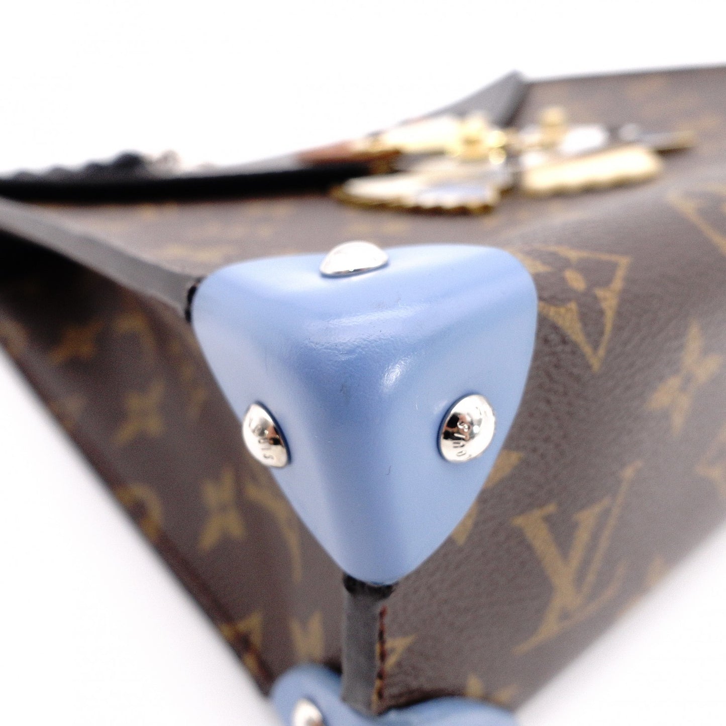 LOUIS VUITTON Tribal Mask Pochette GM Monogram Canvas Shoulder Bag, PVC/Leather, Brown