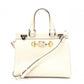 GUCCI Zumi Small Top-Handle Handbag, 2-Way Shoulder Bag, Leather, White, Women's