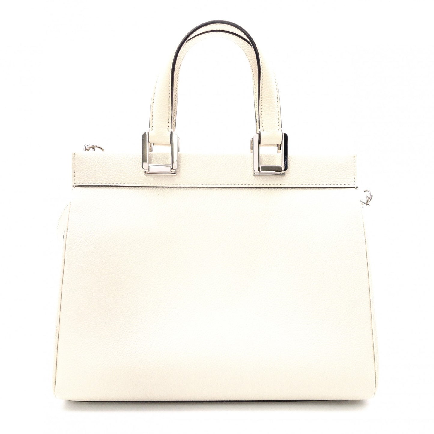 GUCCI Zumi Small Top-Handle Handbag, 2-Way Shoulder Bag, Leather, White, Women's