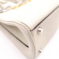 GUCCI Zumi Small Top-Handle Handbag, 2-Way Shoulder Bag, Leather, White, Women's