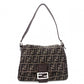FENDI Mamma Bucket Zucca Shoulder Bag, Canvas and Leather, Brown
