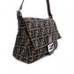 FENDI Mamma Bucket Zucca Shoulder Bag, Canvas and Leather, Brown