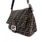 FENDI Mamma Bucket Zucca Shoulder Bag, Canvas and Leather, Brown