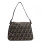 FENDI Mamma Bucket Zucca Shoulder Bag, Canvas and Leather, Brown