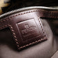 FENDI Mamma Bucket Zucca Shoulder Bag, Canvas and Leather, Brown