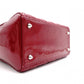 Christian Dior Medium Lady Dior Handbag, Patent Leather, Red, 2-Way, Silver Hardware