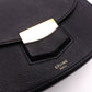 Celine Trotter Small Shoulder Bag, Leather, Black, Women's, Crossbody, Gold Hardware
