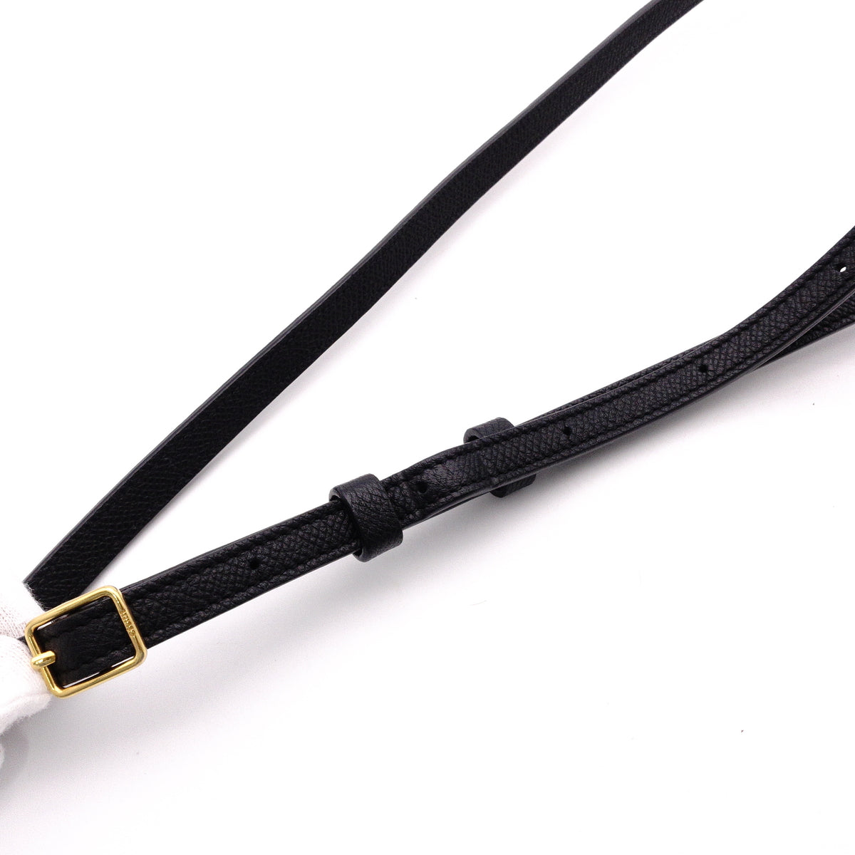 Celine Trotter Small Shoulder Bag, Leather, Black, Women's, Crossbody, Gold Hardware