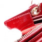Christian Dior Medium Lady Dior Handbag, Patent Leather, Red, 2-Way, Silver Hardware