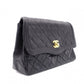 CHANEL Matelassé Shoulder Bag, Leather, Black, Vintage Lambskin, Gold Hardware
