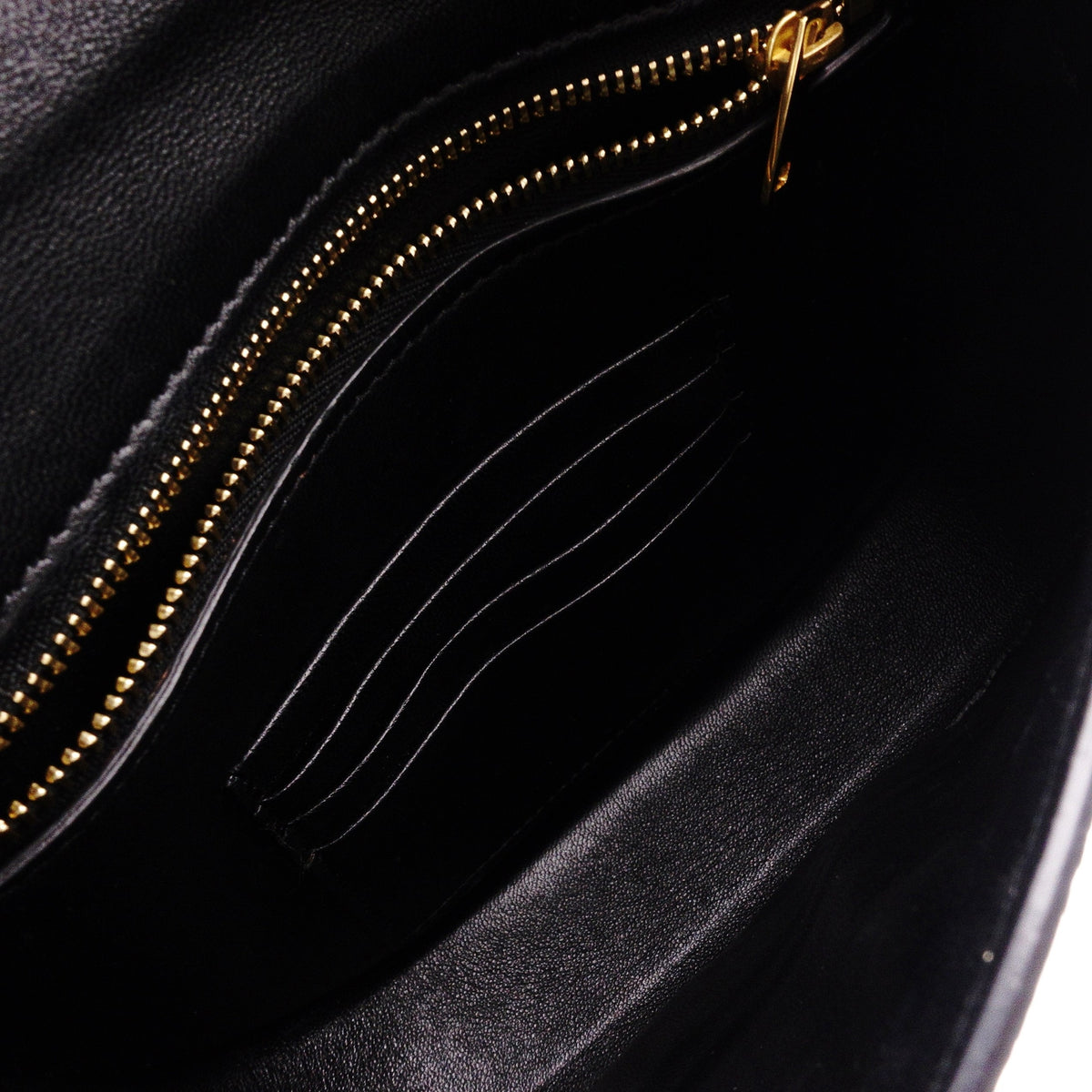 Celine Trotter Small Shoulder Bag, Leather, Black, Women's, Crossbody, Gold Hardware
