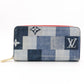 LOUIS VUITTON Patchwork Monogram Denim Long Wallet Women