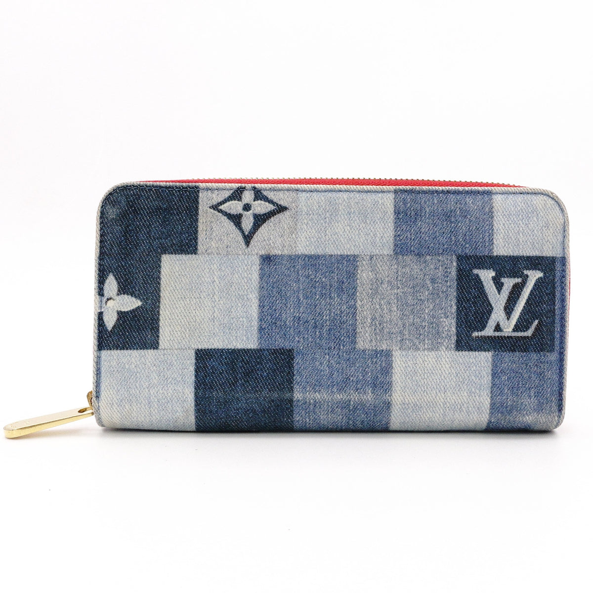 LOUIS VUITTON Patchwork Monogram Denim Long Wallet Women