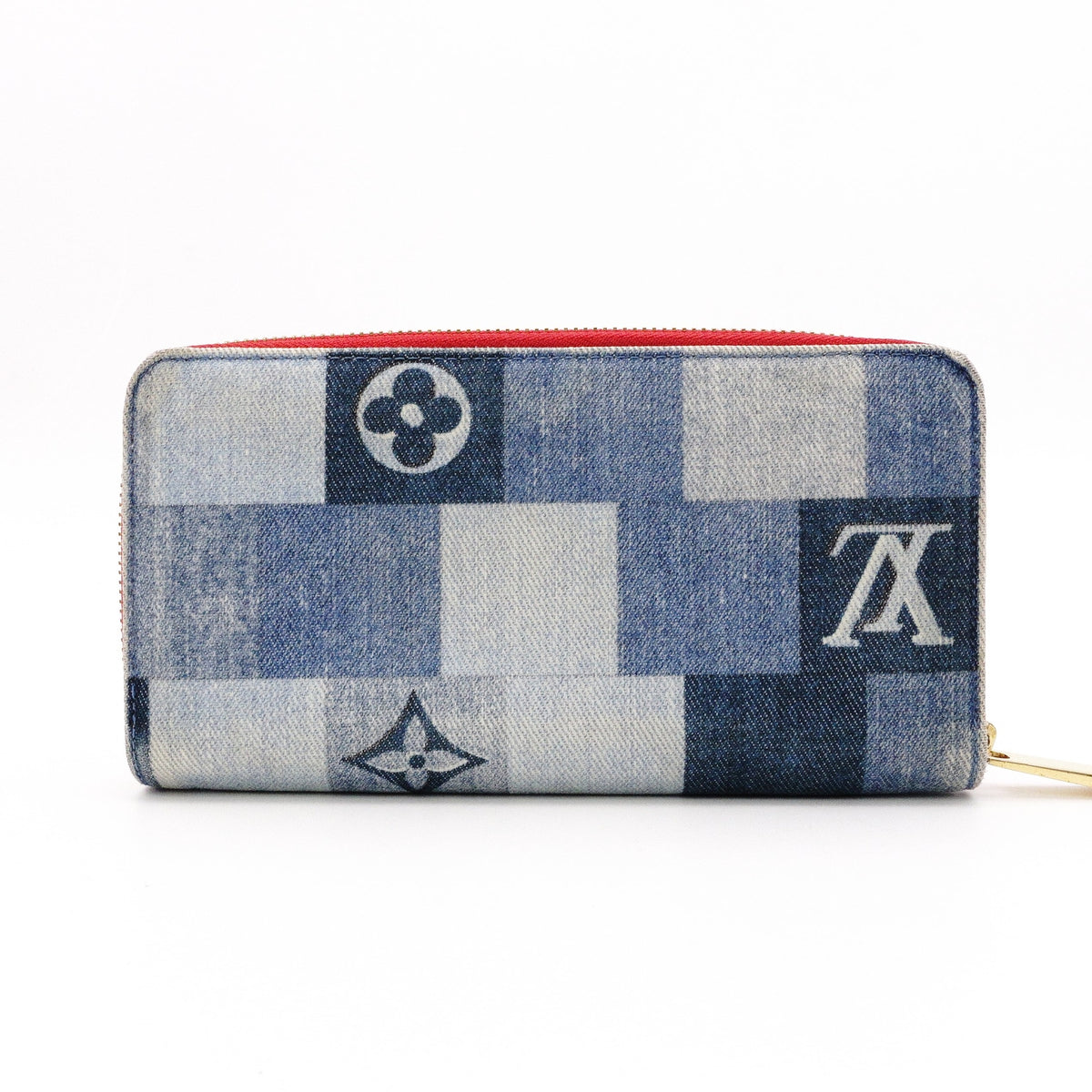 LOUIS VUITTON Patchwork Monogram Denim Long Wallet Women
