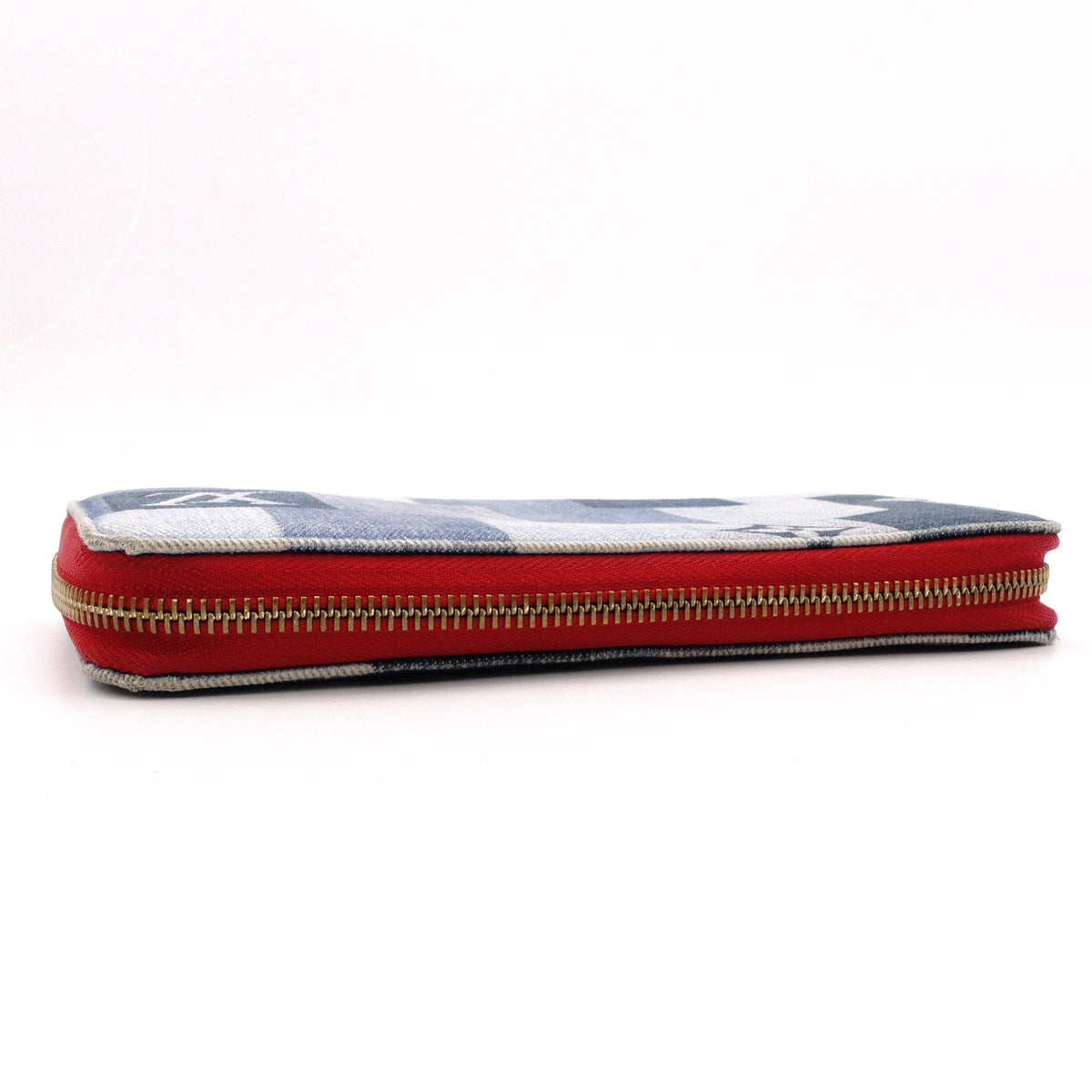 LOUIS VUITTON Patchwork Monogram Denim Long Wallet Women